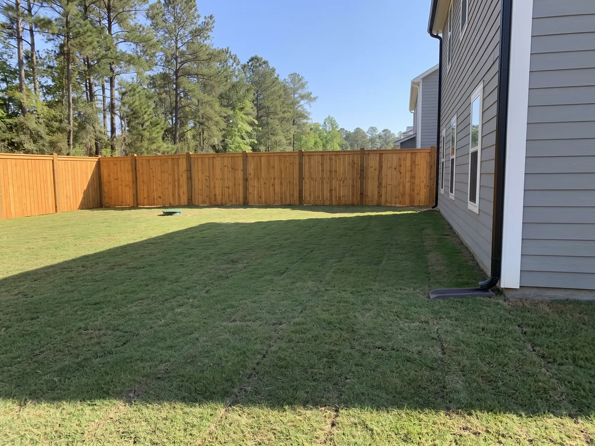 A front lawn laid level again after the drainage work